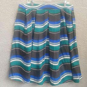 Eloquii Womens Plus Size 18 Skirt with Pockets Wavy Stripe